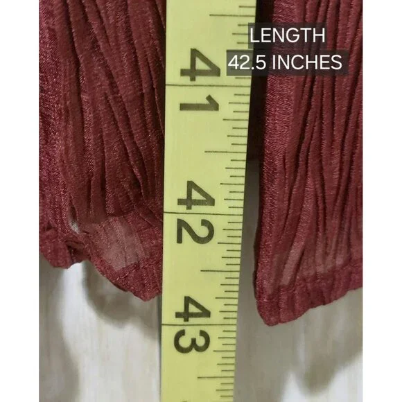 NWT Voy Linen Blend Spaghetti Strap Multi Color Dress W/ Smocked Back~Medium - Picture 6 of 9